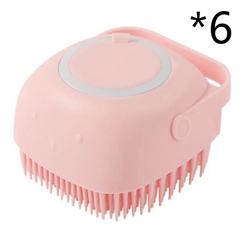 Silicone Pet Bath & Grooming Glove – Dog & Cat Massage Brush with Built-In Shampoo Dispenser