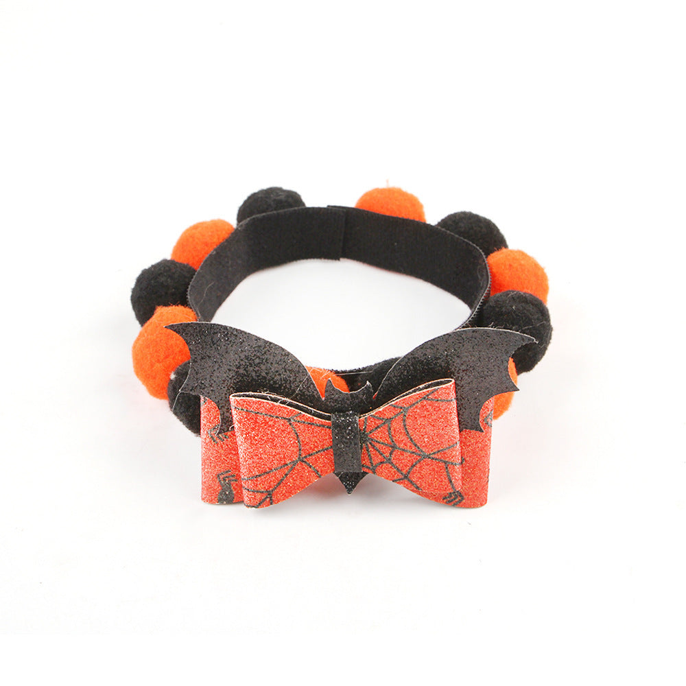 Pumpkin Pet Collar – Halloween Fur Ball Accessory for Cats & Dogs