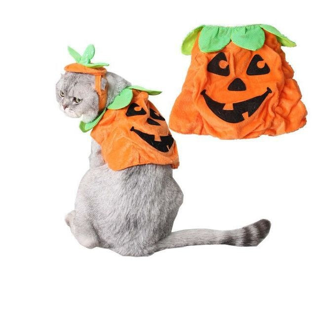 Pumpkin Pet Costume – Cute Halloween Outfit for Cats & Dogs