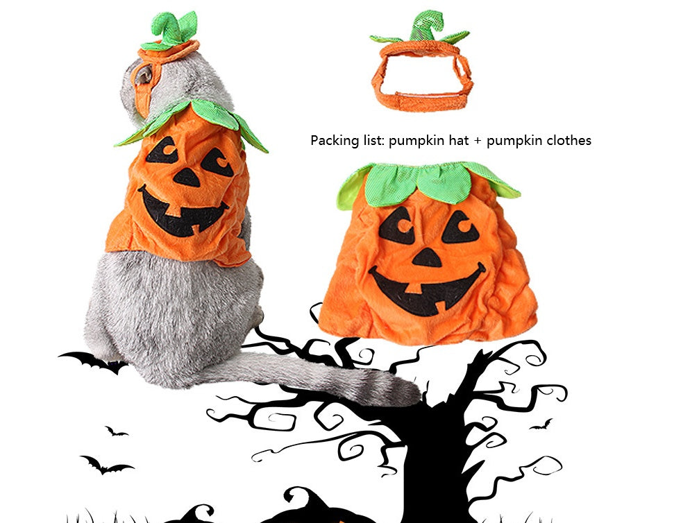 Pumpkin Pet Costume – Cute Halloween Outfit for Cats & Dogs