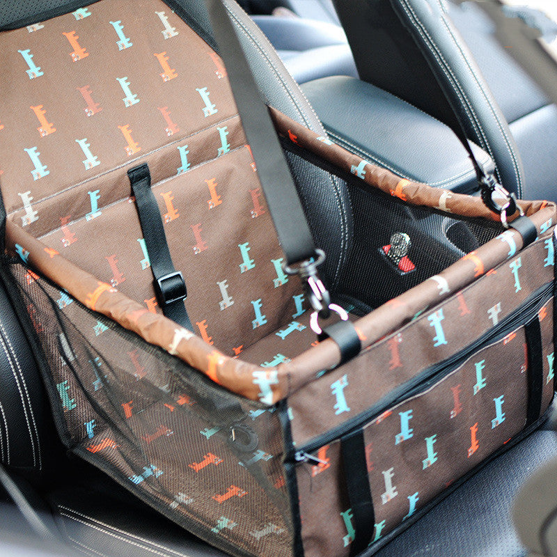 Pet Car Seat Cover with Mesh Window – Double Layer, Waterproof, Scratch & Dirt Resistant Travel Mat for Dogs