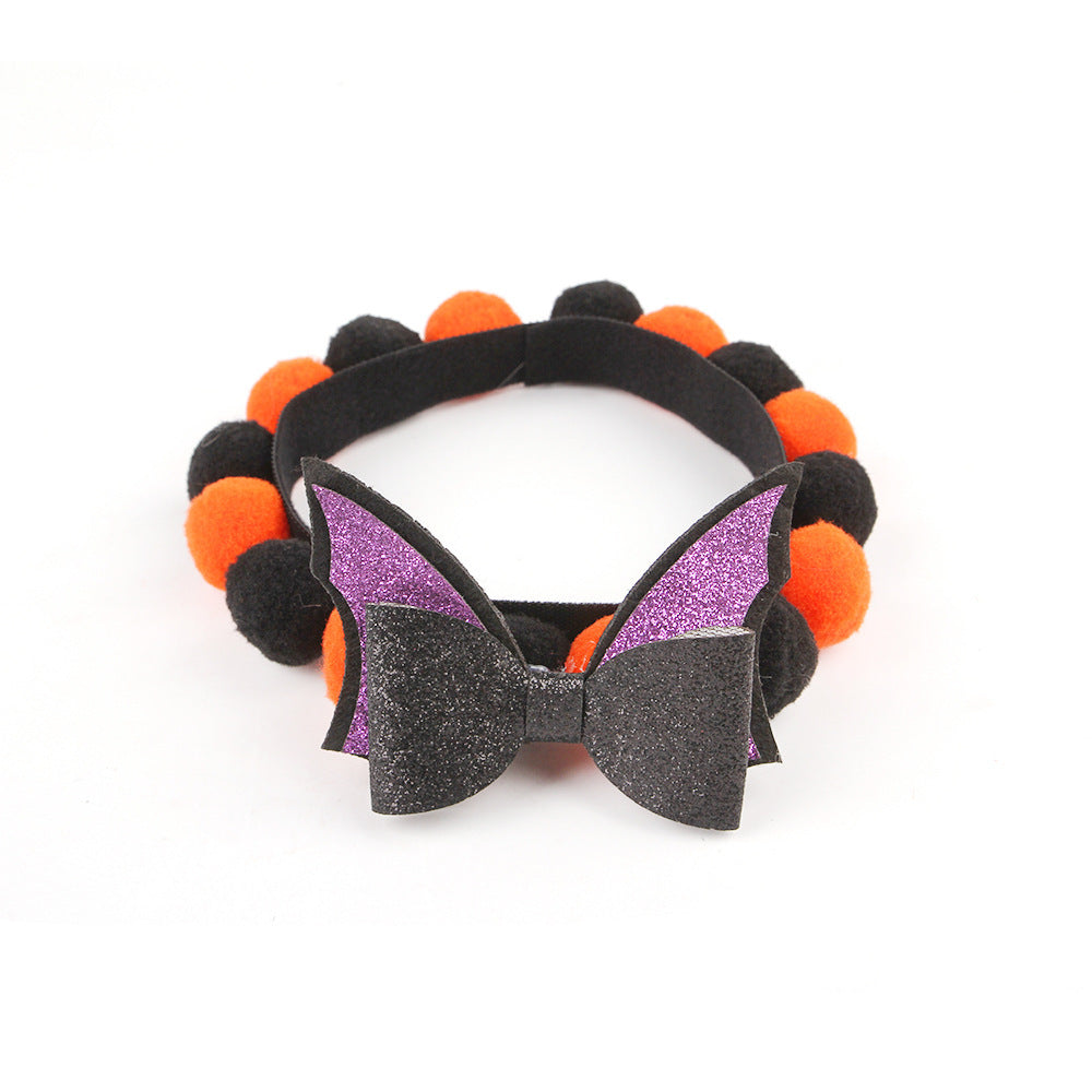 Pumpkin Pet Collar – Halloween Fur Ball Accessory for Cats & Dogs