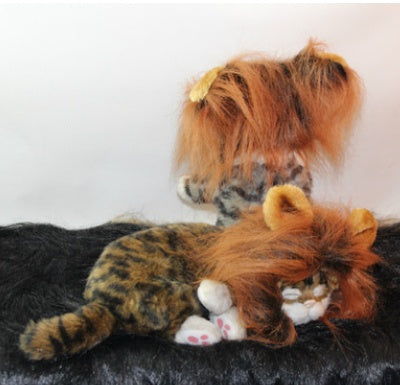 Lion Mane Pet Hat – Funny Halloween Costume for Cats & Small Dogs