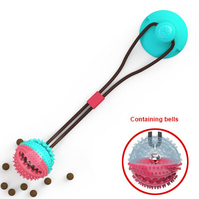 Dog Suction Cup Tug Toy with Interactive Ball – Chew Toy for Teeth Cleaning, Biting & Feeding