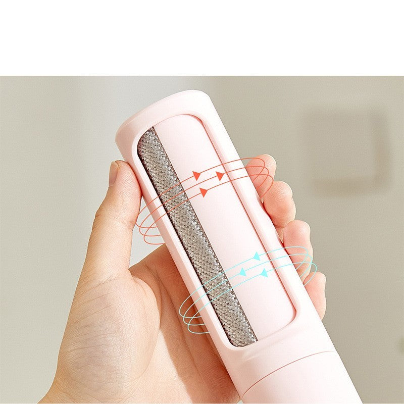 2-in-1 Self-Cleaning Pet Hair Remover & Reusable Lint Roller – Portable Brush for Dog & Cat Fur, Dust & Lint on Clothes, Furniture & Car Seats