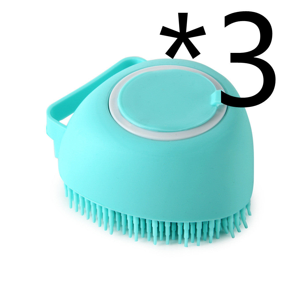 Silicone Pet Bath & Grooming Glove – Dog & Cat Massage Brush with Built-In Shampoo Dispenser