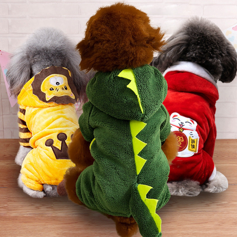 Autumn & Winter Dog Costume – Warm Pet Outfit for Halloween & Parties