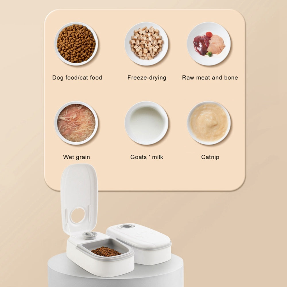 Smart Automatic Pet Feeder – Timed Dog & Cat Food Dispenser with Stainless Steel Bowl