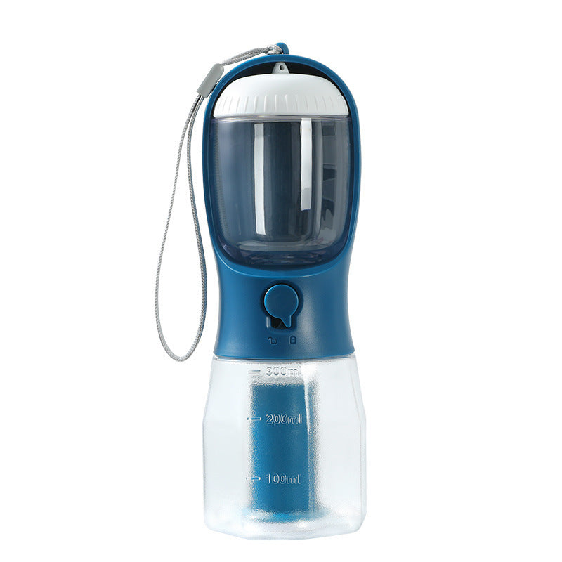 3-in-1 Portable Dog Water Bottle – Travel Pet Bowl with Food & Waste Bag Dispenser, Leak-Proof & Hands-Free
