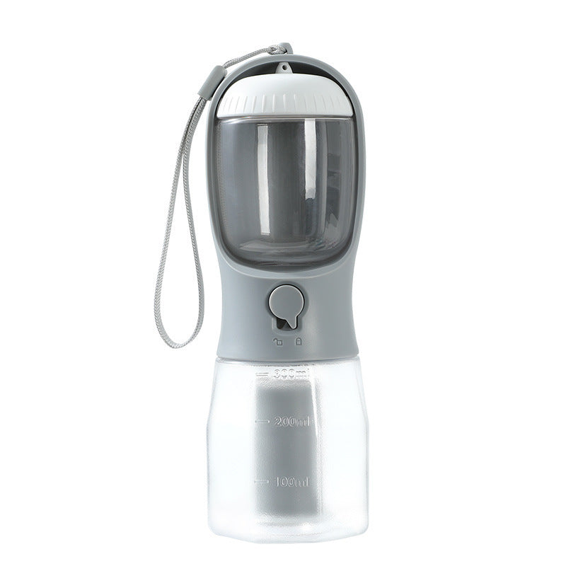 3-in-1 Portable Dog Water Bottle – Travel Pet Bowl with Food & Waste Bag Dispenser, Leak-Proof & Hands-Free
