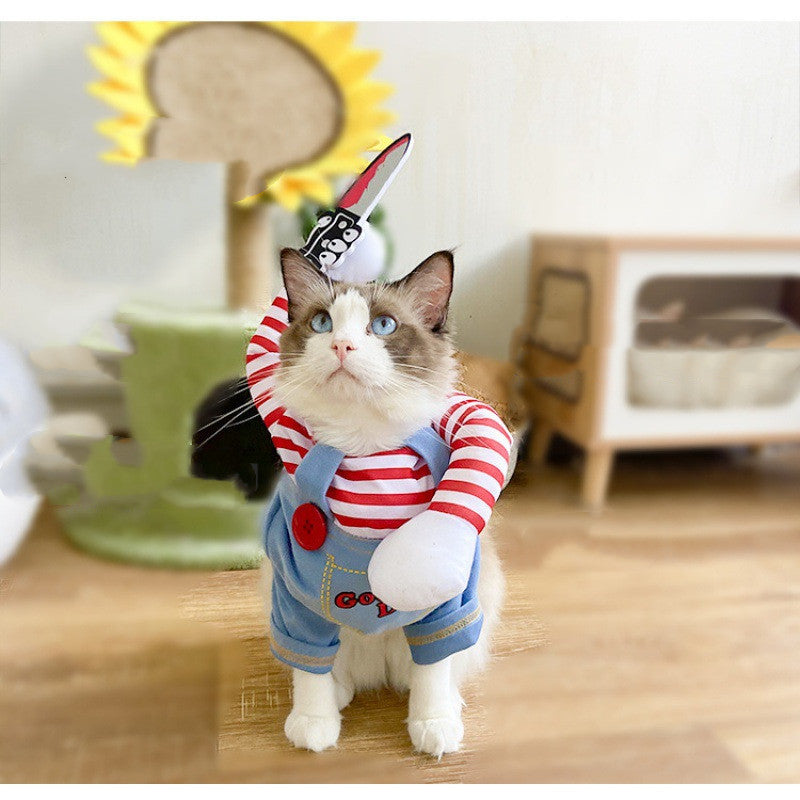 Pumpkin Cloak & Bat Wings Pet Costume – Scary Halloween Outfit for Cats & Dogs