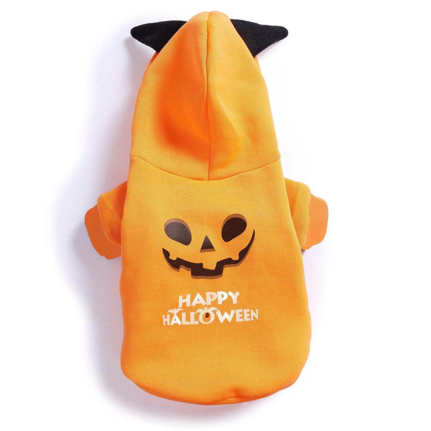 Halloween Pet Clothes – Cotton Dog & Cat Outfit with Flaming Eyes or Pumpkin Design