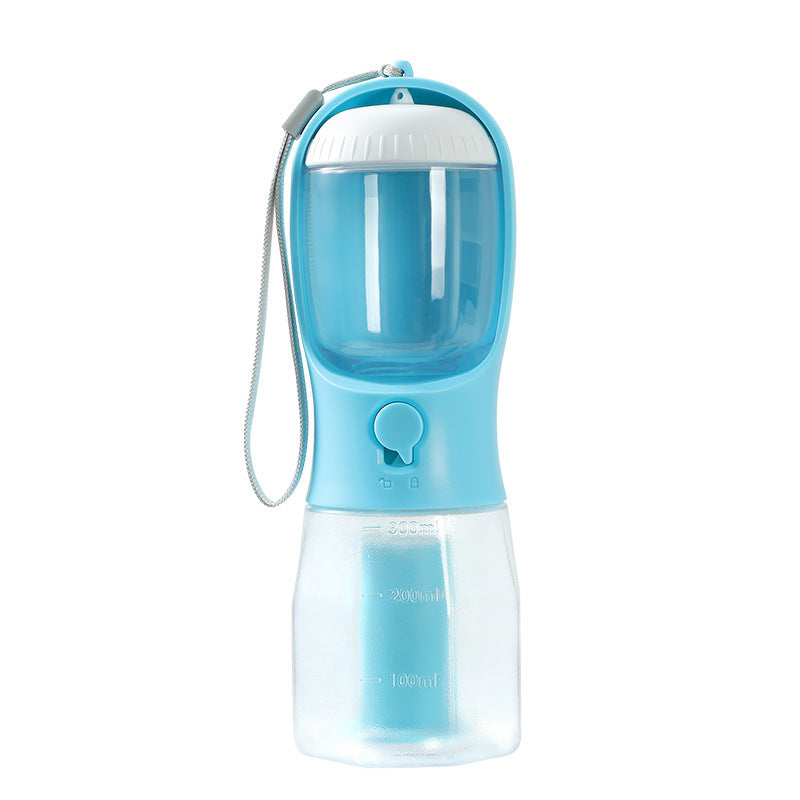 3-in-1 Portable Dog Water Bottle – Travel Pet Bowl with Food & Waste Bag Dispenser, Leak-Proof & Hands-Free