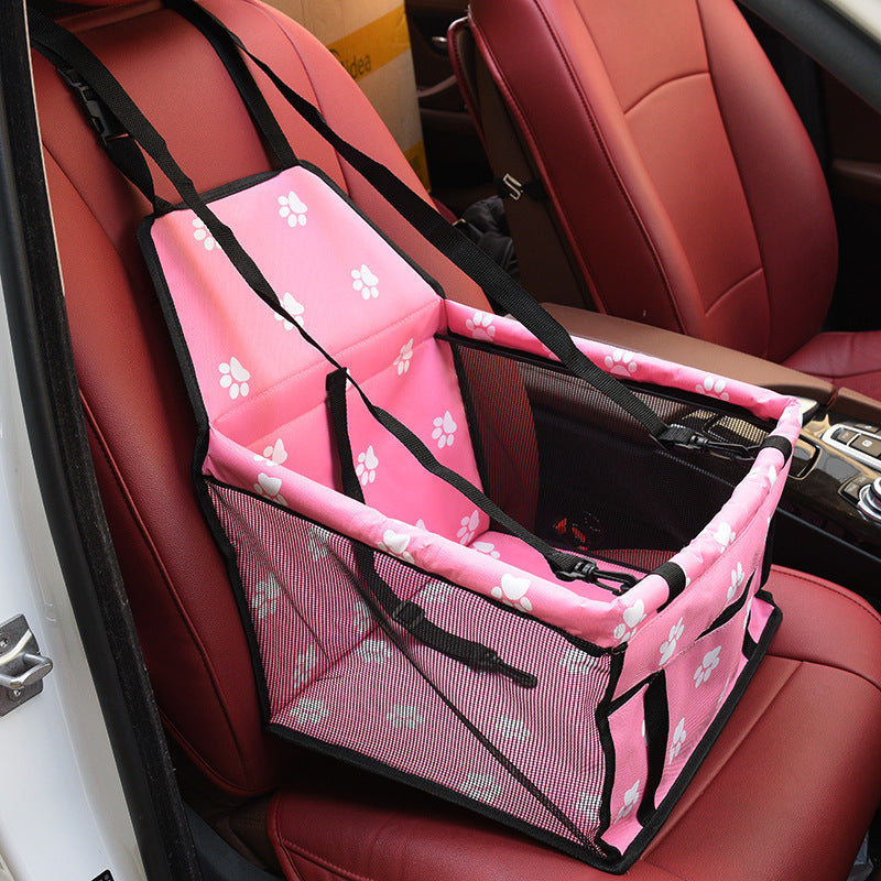 Pet Car Seat Cover with Mesh Window – Double Layer, Waterproof, Scratch & Dirt Resistant Travel Mat for Dogs