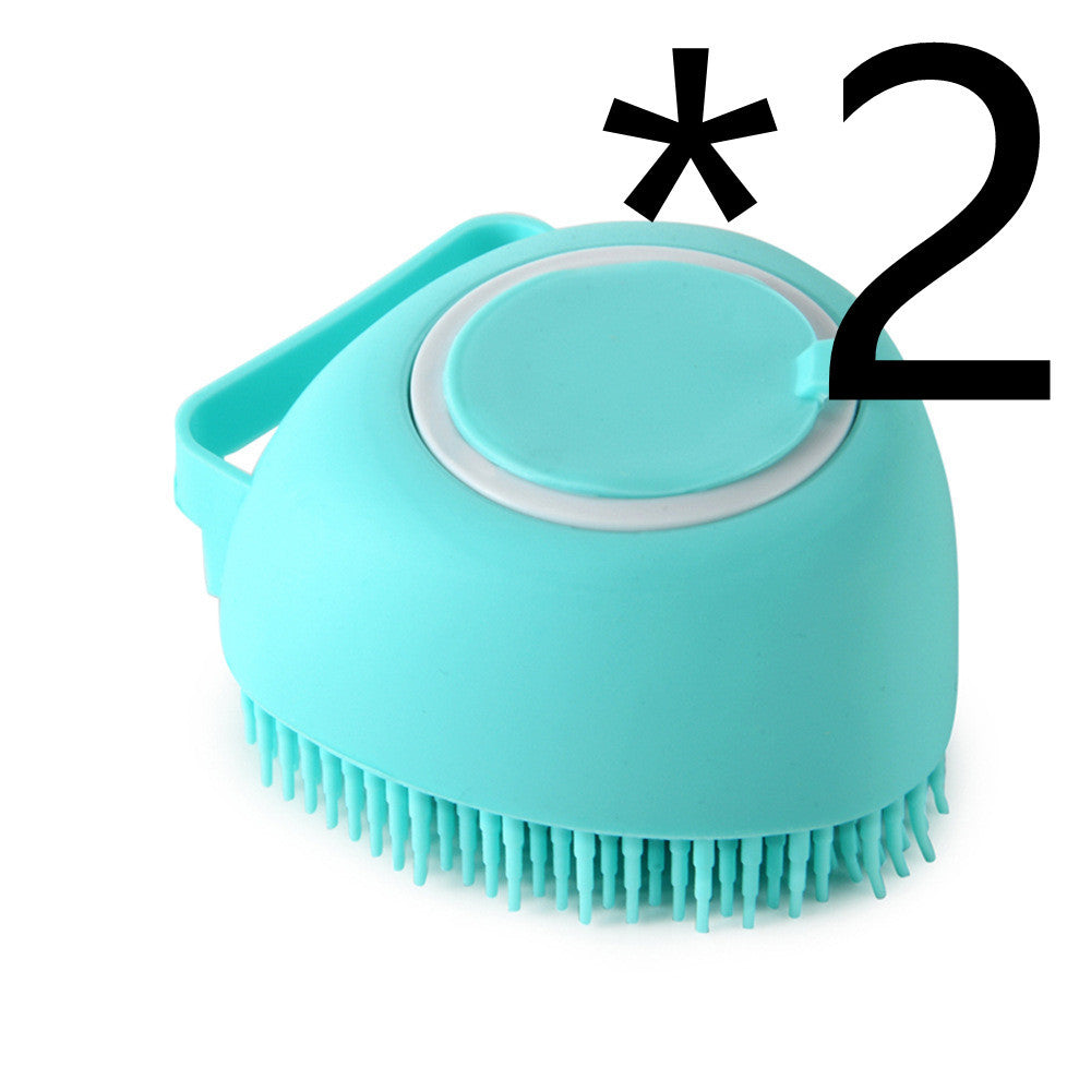 Silicone Pet Bath & Grooming Glove – Dog & Cat Massage Brush with Built-In Shampoo Dispenser