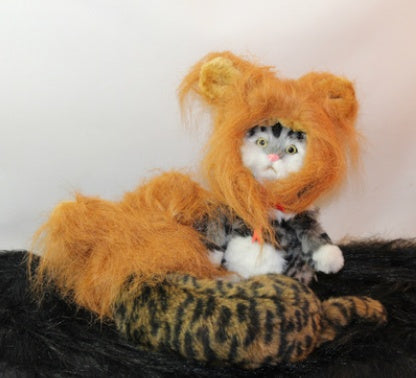 Lion Mane Pet Hat – Funny Halloween Costume for Cats & Small Dogs