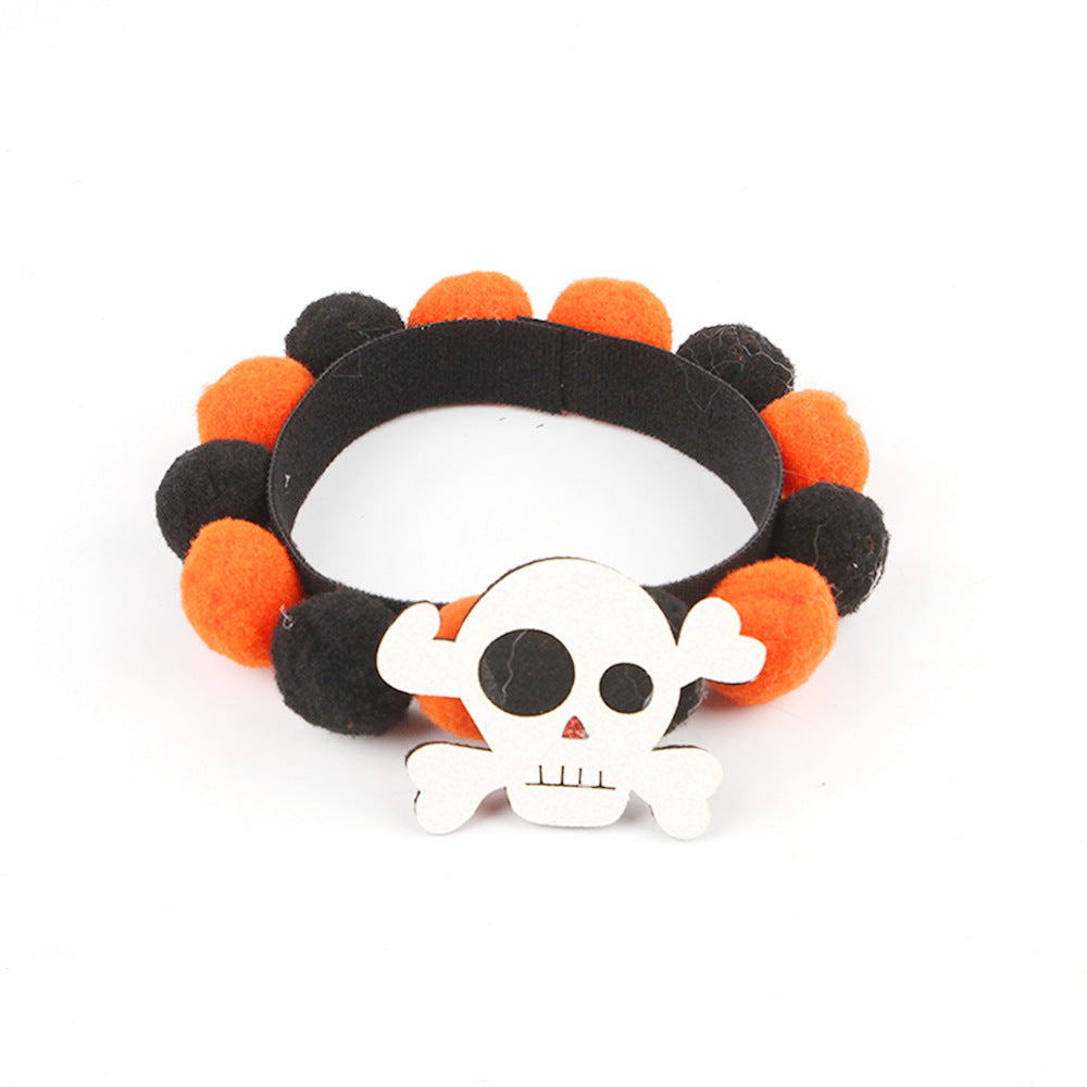 Pumpkin Pet Collar – Halloween Fur Ball Accessory for Cats & Dogs