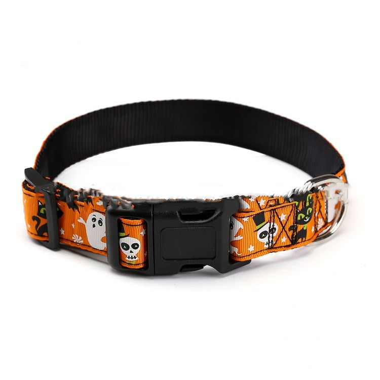 Halloween Pet Collar – Festive Collar for Cats & Dogs | Pumpkin & Spooky Style