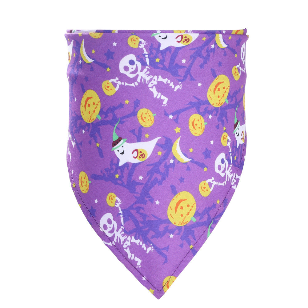Halloween Pet Bandana – Saliva Towel Costume Accessory for Dogs & Cats