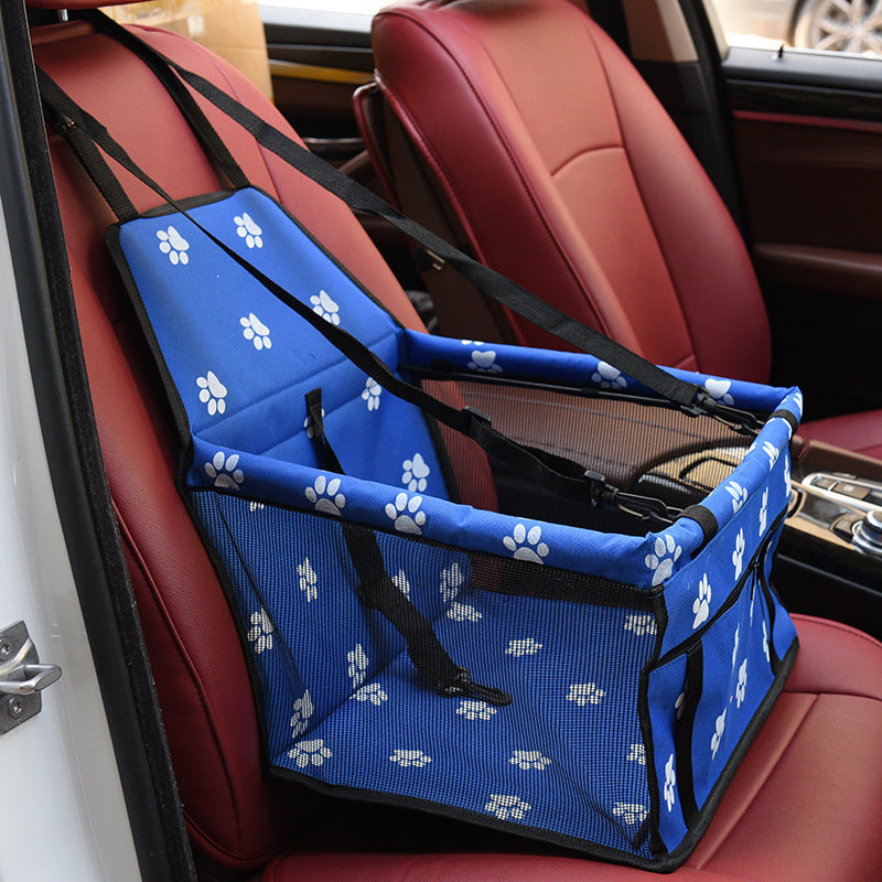 Pet Car Seat Cover with Mesh Window – Double Layer, Waterproof, Scratch & Dirt Resistant Travel Mat for Dogs