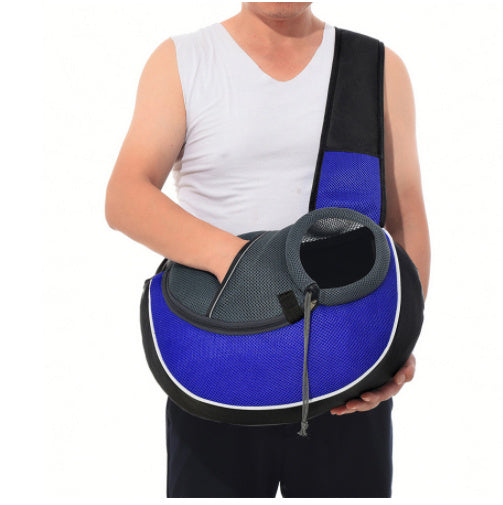 Hands-Free Crossbody Pet Carrier Bag – Stylish Outdoor Sling for Small Dogs & Cats