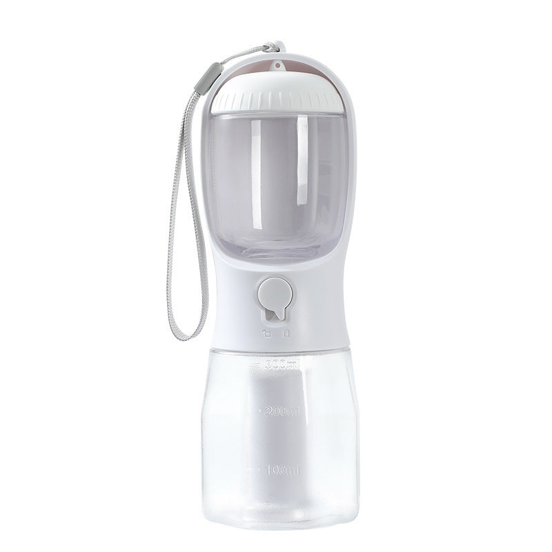 3-in-1 Portable Dog Water Bottle – Travel Pet Bowl with Food & Waste Bag Dispenser, Leak-Proof & Hands-Free