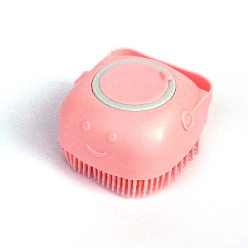 Silicone Pet Bath & Grooming Glove – Dog & Cat Massage Brush with Built-In Shampoo Dispenser