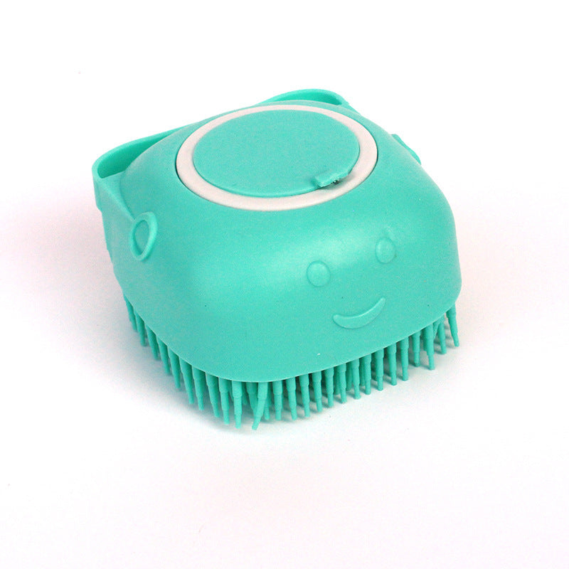 Silicone Pet Bath & Grooming Glove – Dog & Cat Massage Brush with Built-In Shampoo Dispenser