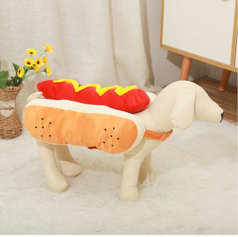 Hot Dog Pet Costume – Funny Halloween Outfit for Dogs & Cats