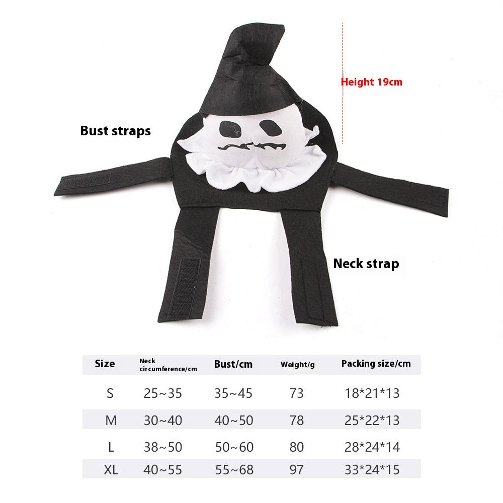 Pumpkin & Ghost Rider Pet Costume – Funny Halloween Outfit for Dogs & Cats