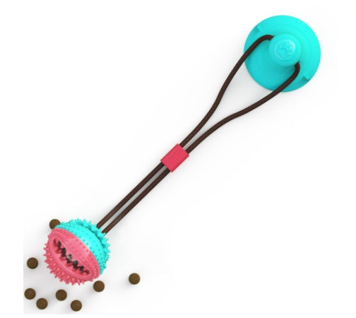 Dog Suction Cup Tug Toy with Interactive Ball – Chew Toy for Teeth Cleaning, Biting & Feeding