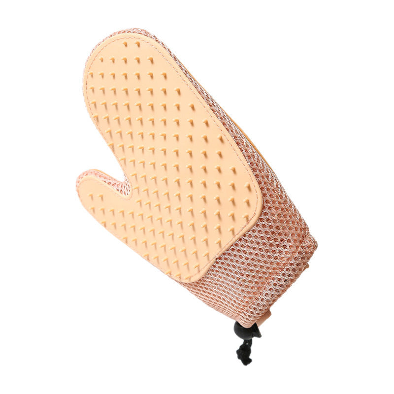 2-in-1 Floating Pet Grooming & Hair Removal Gloves – DE Shedding Comb Mitt for Dogs & Cats | Floating Hair Collector & Massage Glove