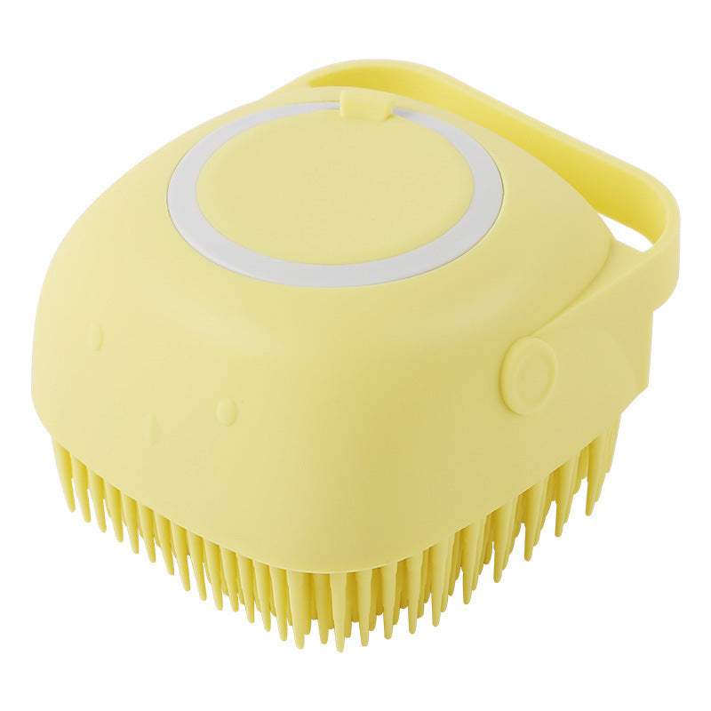 Silicone Pet Bath & Grooming Glove – Dog & Cat Massage Brush with Built-In Shampoo Dispenser