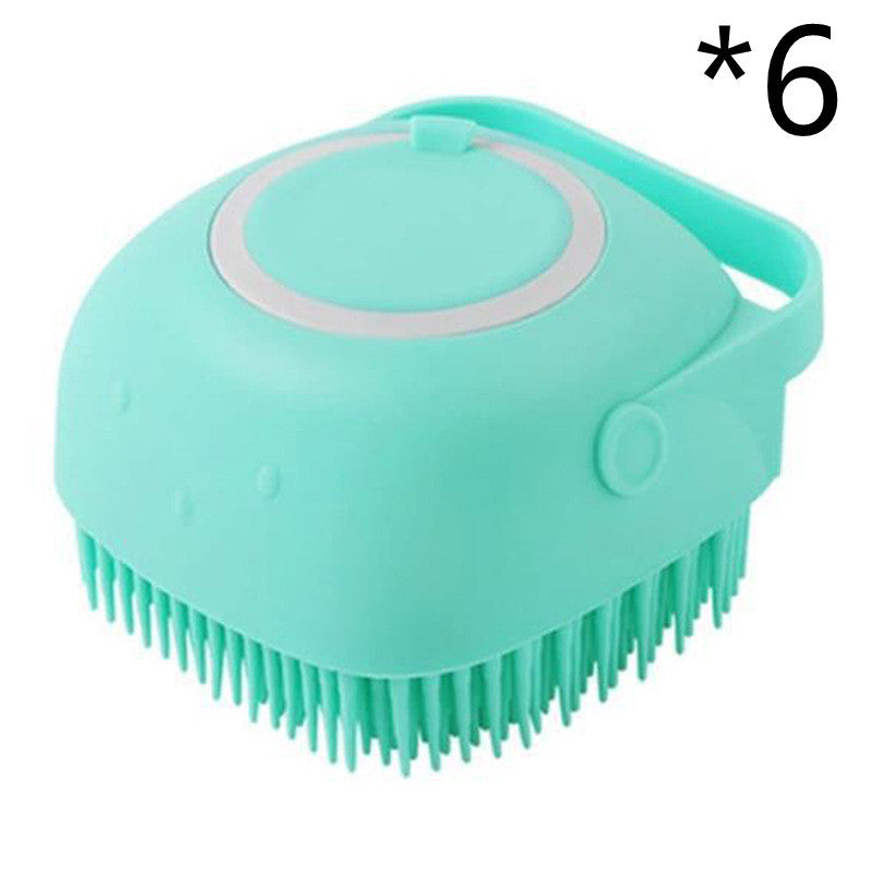 Silicone Pet Bath & Grooming Glove – Dog & Cat Massage Brush with Built-In Shampoo Dispenser