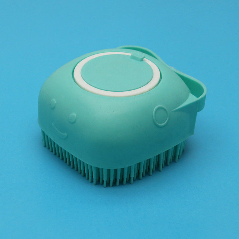 Silicone Pet Bath & Grooming Glove – Dog & Cat Massage Brush with Built-In Shampoo Dispenser