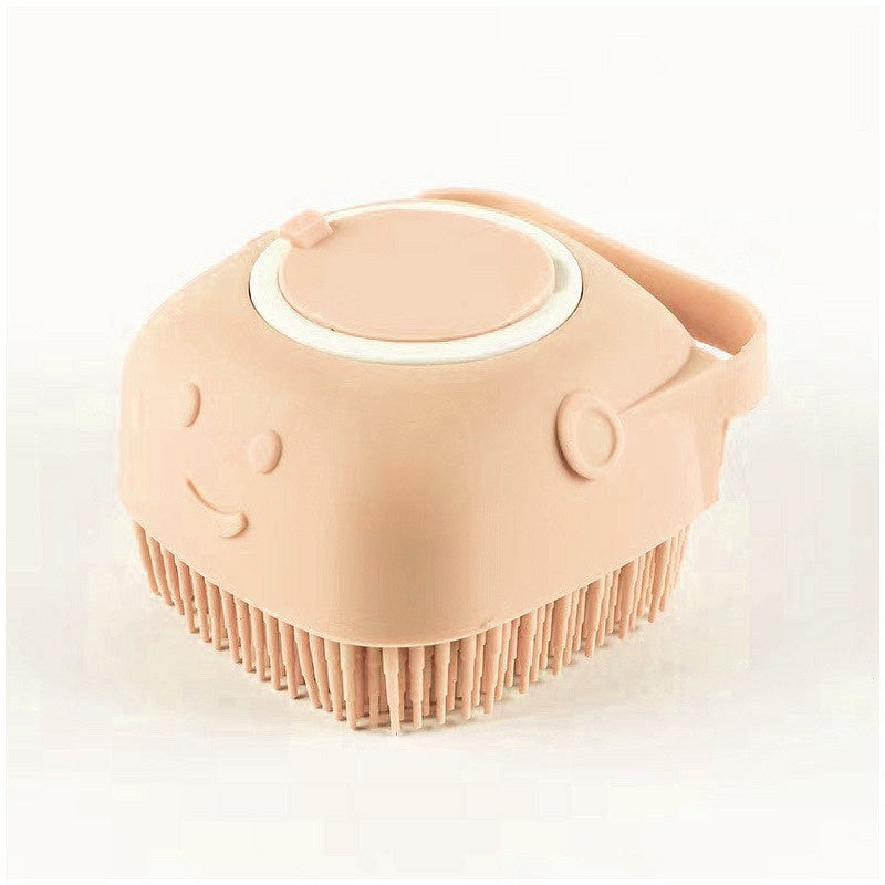 Silicone Pet Bath & Grooming Glove – Dog & Cat Massage Brush with Built-In Shampoo Dispenser