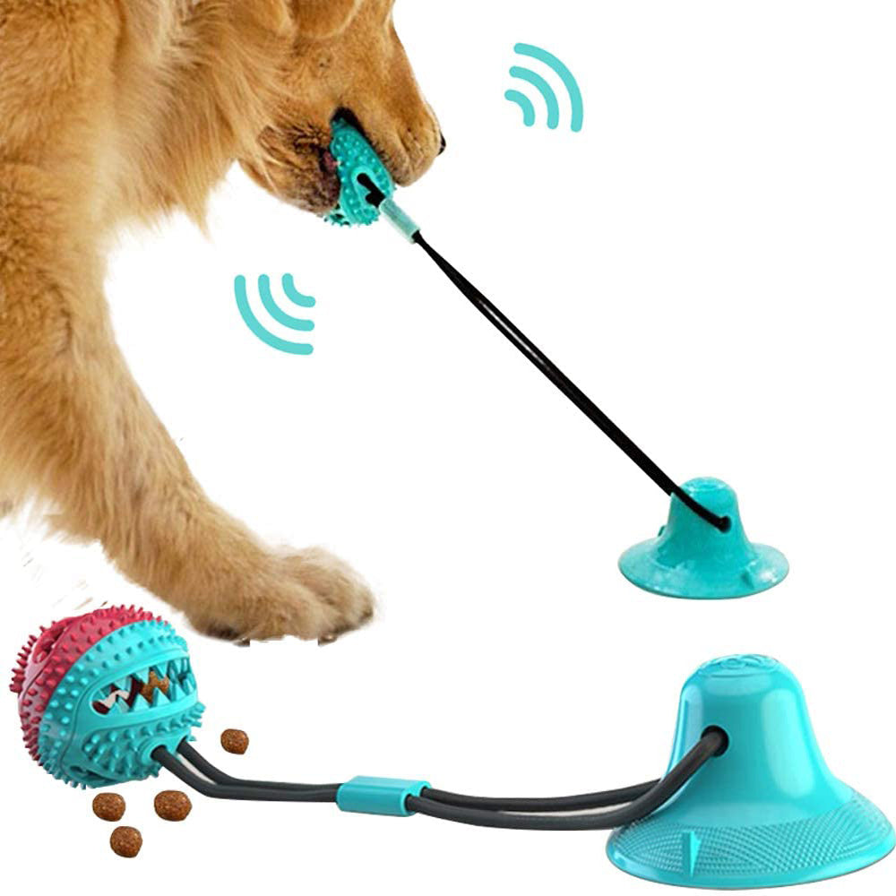 Dog Suction Cup Tug Toy with Interactive Ball – Chew Toy for Teeth Cleaning, Biting & Feeding