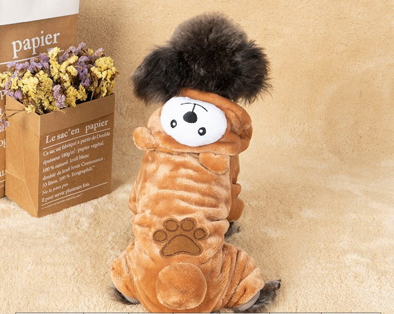 Autumn & Winter Dog Costume – Warm Pet Outfit for Halloween & Parties