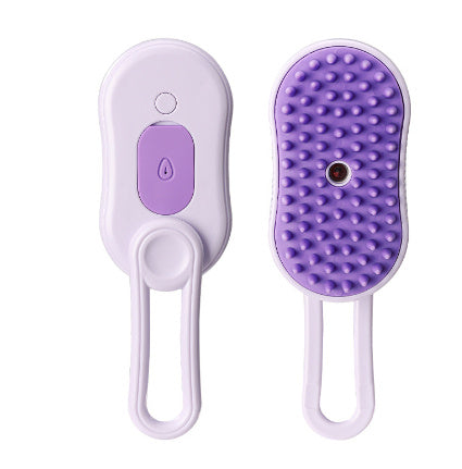 3-in-1 Steam Pet Grooming Brush – Electric Spray Cat & Dog Hair Remover & Massaging Deshedding Comb – Self-Cleaning Pet Grooming Tool