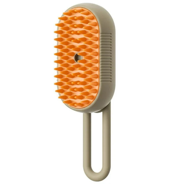 3-in-1 Steam Pet Grooming Brush – Electric Spray Cat & Dog Hair Remover & Massaging Deshedding Comb – Self-Cleaning Pet Grooming Tool