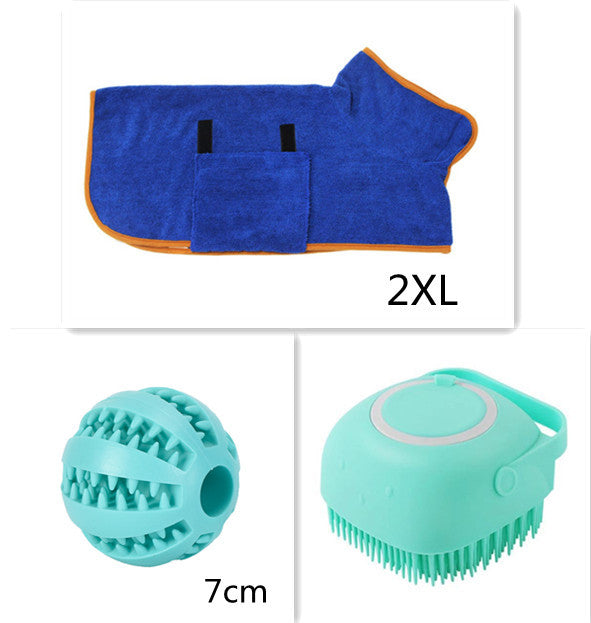 Silicone Pet Bath & Grooming Glove – Dog & Cat Massage Brush with Built-In Shampoo Dispenser