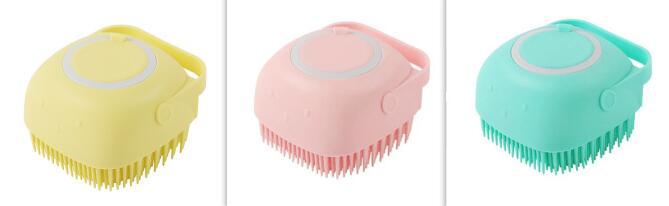 Silicone Pet Bath & Grooming Glove – Dog & Cat Massage Brush with Built-In Shampoo Dispenser