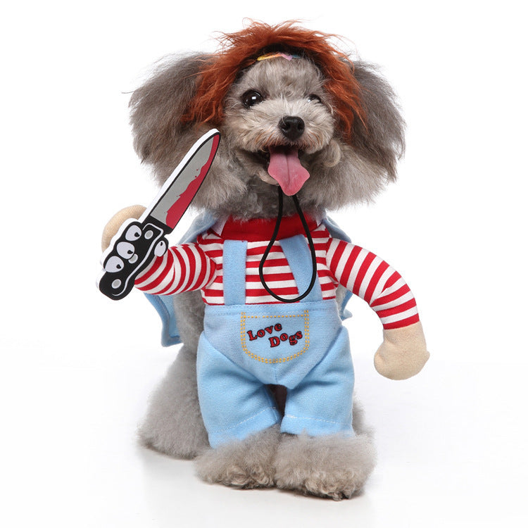 European & American Pet Cosplay Costumes – Funny Halloween Dog & Cat Outfits