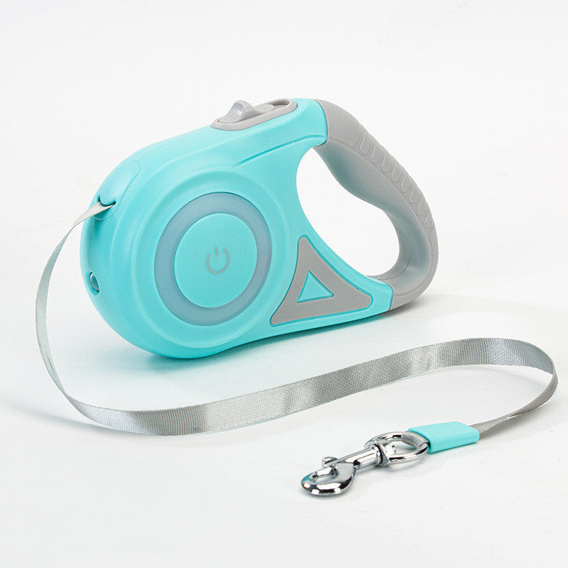 Retractable Dog Leash with Collar & LED Spotlight – Automatic Pet Traction Rope for Small & Medium Dogs