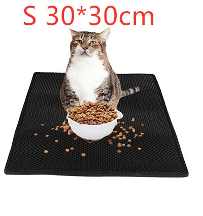 Honeycomb Cat Litter Mat – Double-Layer Waterproof EVA Trap Pad with Non-Slip Base