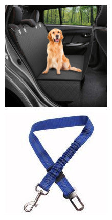 3-in-1 Waterproof Dog Car Hammock – Rear Seat Protector with Mesh Window, Zippered Pocket & Non-Slip Design