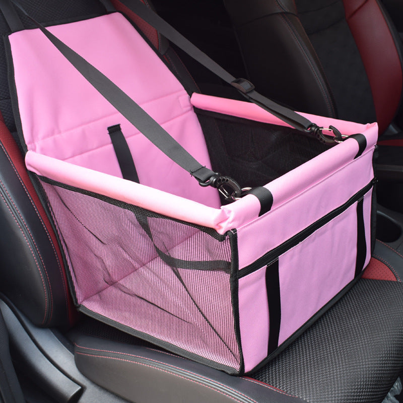 Pet Car Seat Cover with Mesh Window – Double Layer, Waterproof, Scratch & Dirt Resistant Travel Mat for Dogs