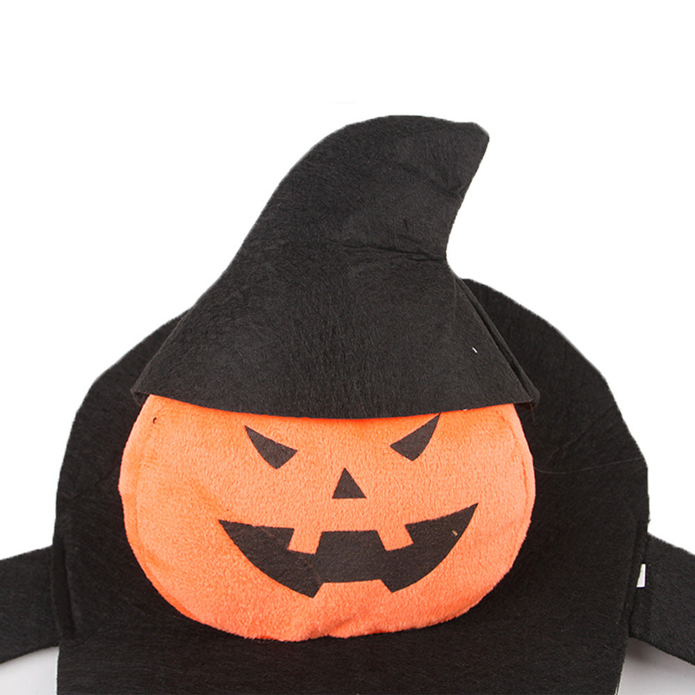 Pumpkin & Ghost Rider Pet Costume – Funny Halloween Outfit for Dogs & Cats