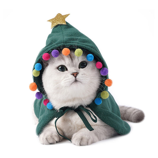 Christmas & Halloween Pet Costume – Cute Dog & Cat Cloak Outfit | Festive Holiday Cloak & Cosplay Disguise