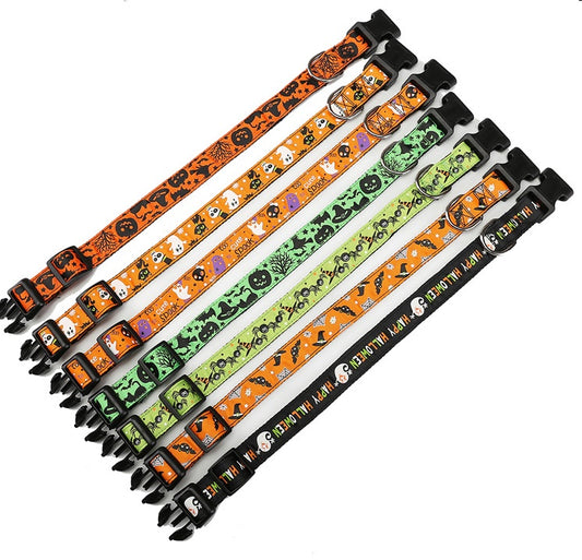 Halloween Pet Collar – Festive Collar for Cats & Dogs | Pumpkin & Spooky Style